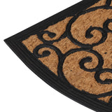 Deurmat Halfrond 45X75 Cm Rubber En Kokosvezel Grijs Sonoma