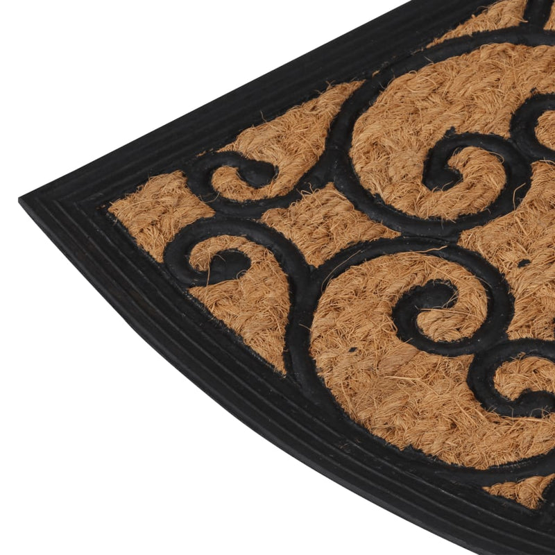Deurmat Halfrond 45X75 Cm Rubber En Kokosvezel Grijs Sonoma