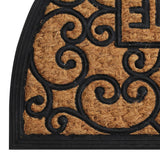 Deurmat Halfrond 45X75 Cm Rubber En Kokosvezel Grijs Sonoma