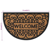 Deurmat Halfrond 45X75 Cm Rubber En Kokosvezel Grijs Sonoma