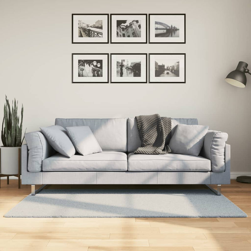 Vloerkleed Huarte Laagpolig Zacht Wasbaar Blauw