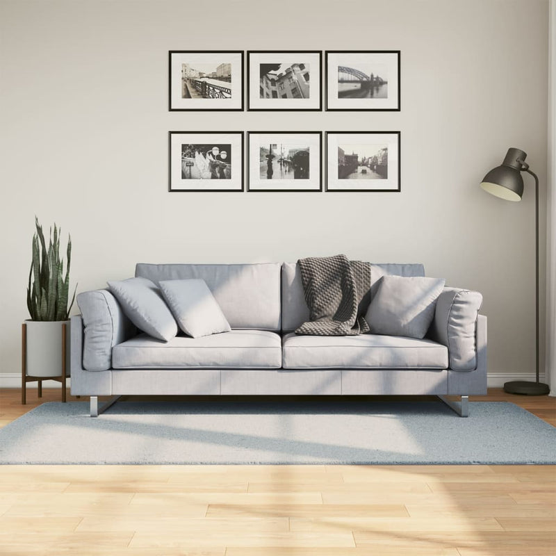 Vloerkleed Huarte Laagpolig Zacht Wasbaar Blauw