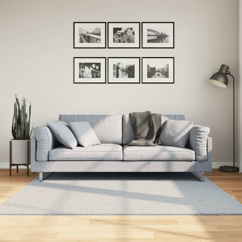 Vloerkleed Huarte Laagpolig Zacht Wasbaar Blauw