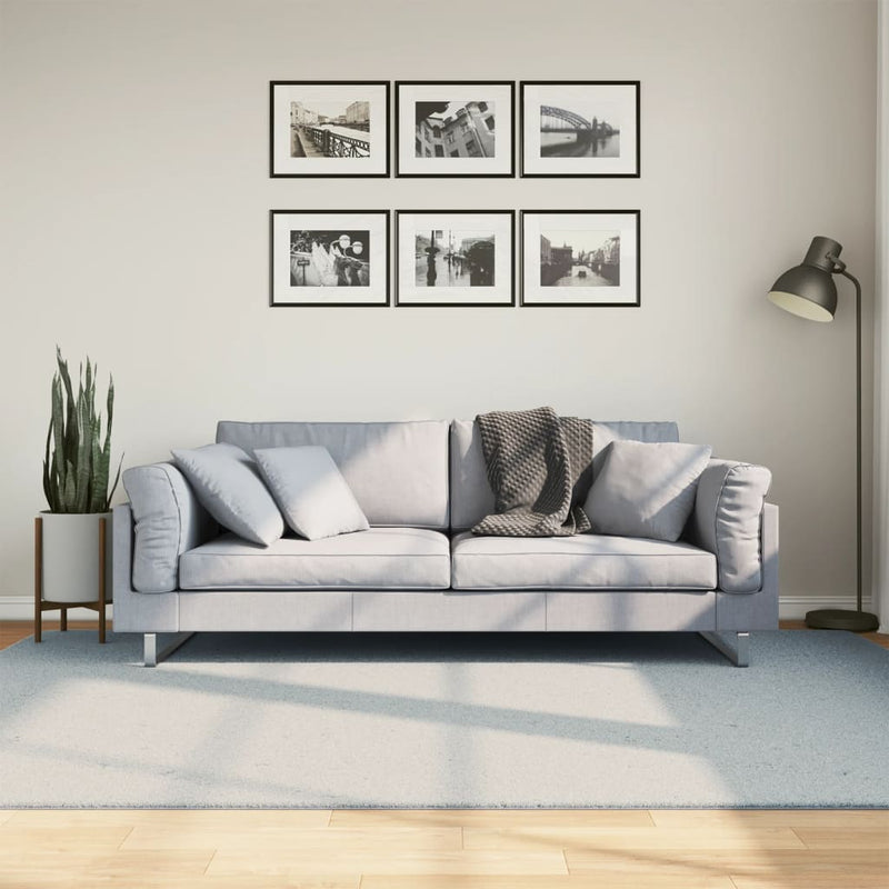 Vloerkleed Huarte Laagpolig Zacht Wasbaar Blauw