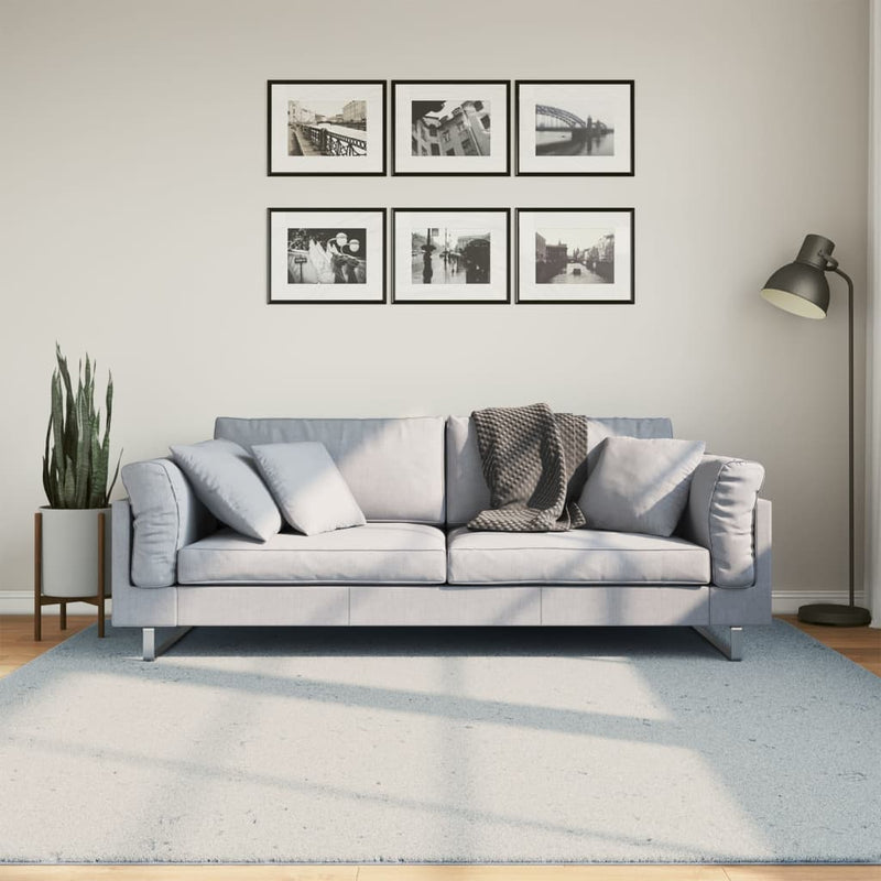 Vloerkleed Huarte Laagpolig Zacht Wasbaar Blauw