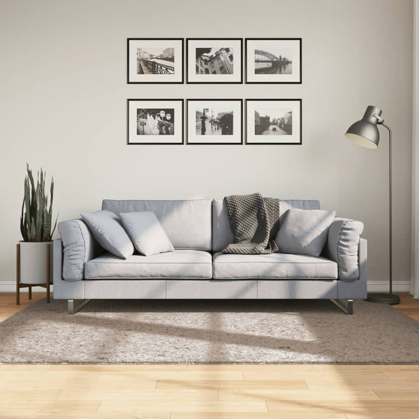 Vloerkleed Pamplona Shaggy Hoogpolig Modern Beige