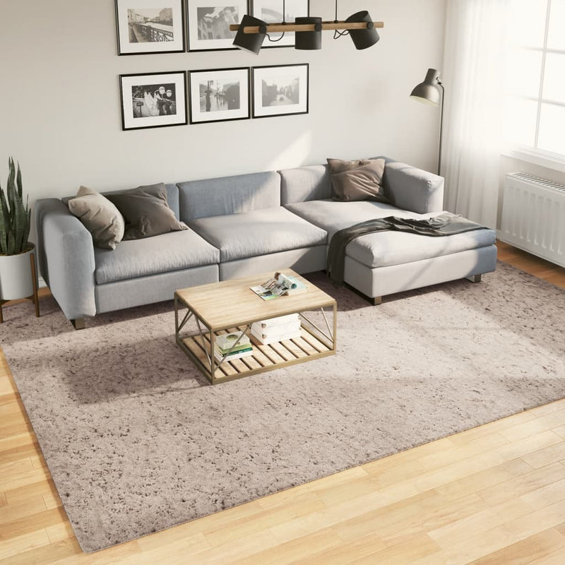 Vloerkleed Pamplona Shaggy Hoogpolig Modern Beige