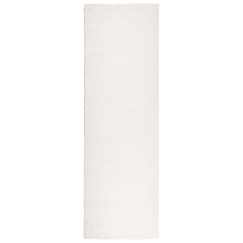 Vloerkleed Pamplona Shaggy Hoogpolig Modern Crème