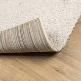 Vloerkleed Pamplona Shaggy Hoogpolig Modern Crème