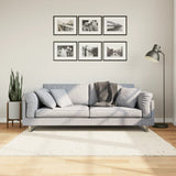 Vloerkleed Pamplona Shaggy Hoogpolig Modern Crème