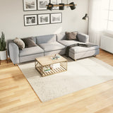 Vloerkleed Pamplona Shaggy Hoogpolig Modern Crème