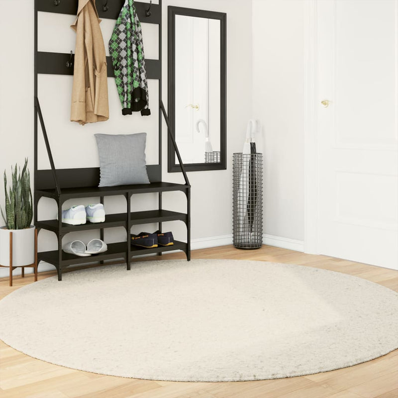 Vloerkleed Pamplona Shaggy Hoogpolig Modern Crème