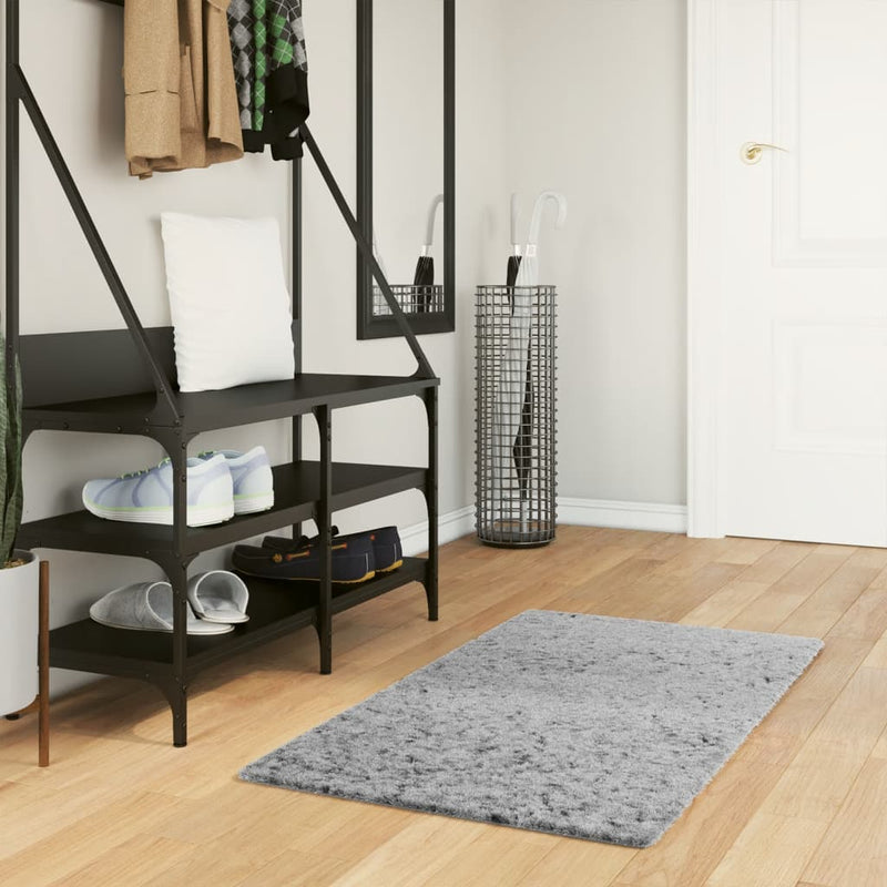 Vloerkleed Pamplona Shaggy Hoogpolig Modern Grijs
