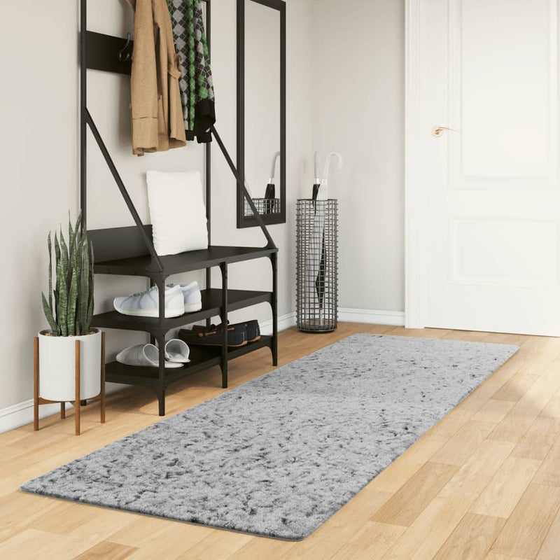 Vloerkleed Pamplona Shaggy Hoogpolig Modern Grijs