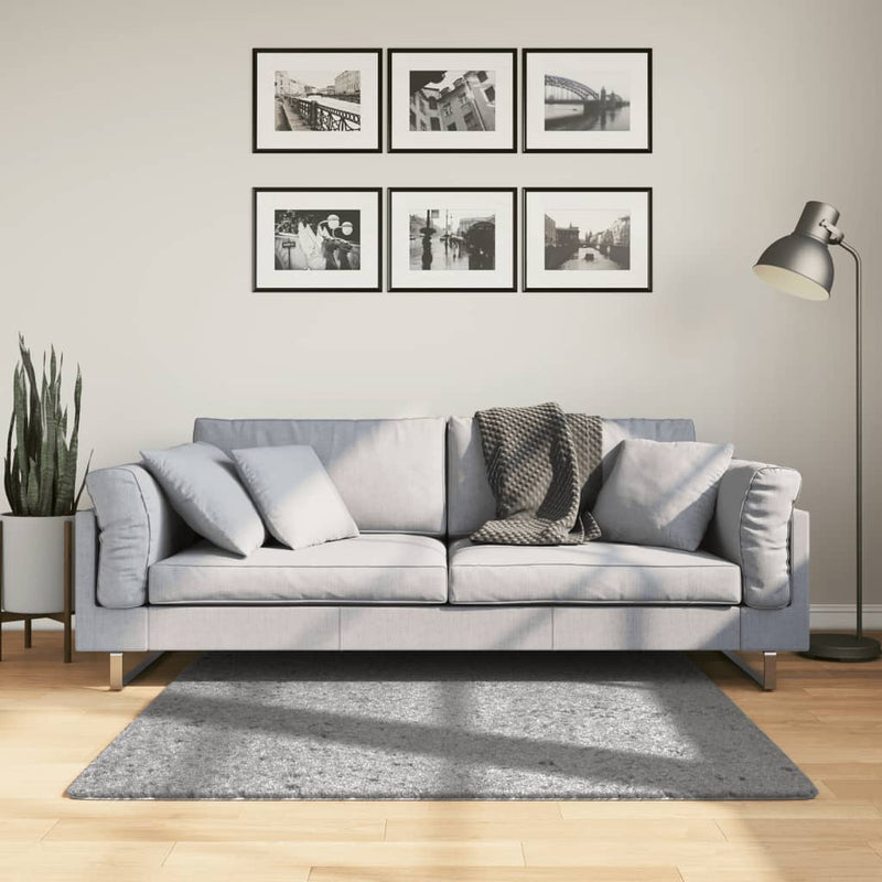 Vloerkleed Pamplona Shaggy Hoogpolig Modern Grijs