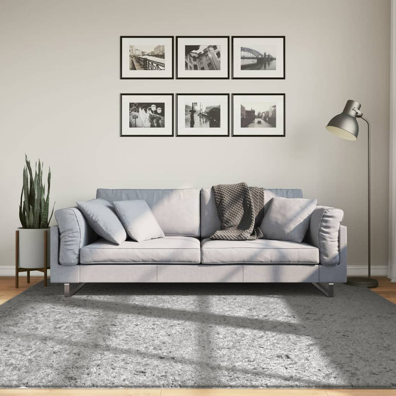 Vloerkleed Pamplona Shaggy Hoogpolig Modern Grijs