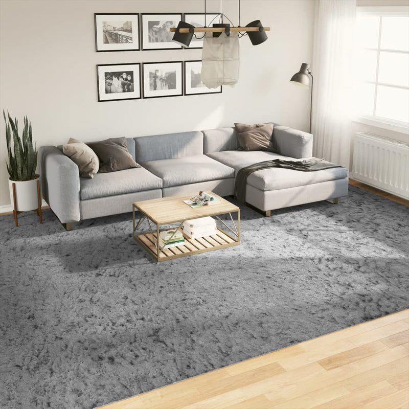 Vloerkleed Pamplona Shaggy Hoogpolig Modern Grijs