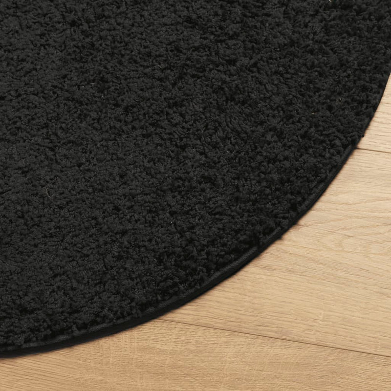Vloerkleed Pamplona Shaggy Hoogpolig Modern Zwart