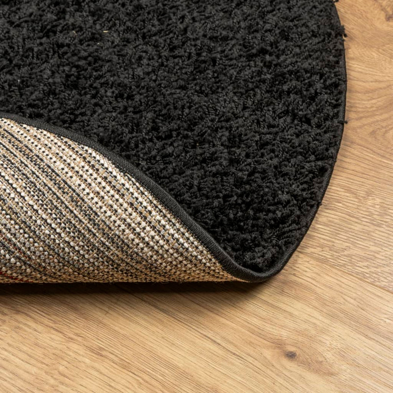 Vloerkleed Pamplona Shaggy Hoogpolig Modern Zwart