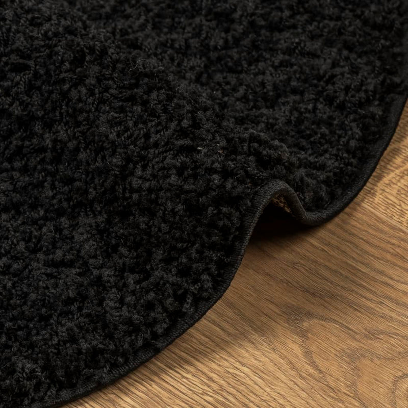 Vloerkleed Pamplona Shaggy Hoogpolig Modern Zwart
