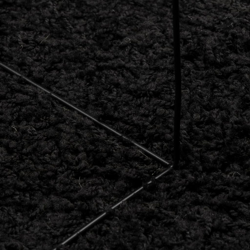 Vloerkleed Pamplona Shaggy Hoogpolig Modern Zwart