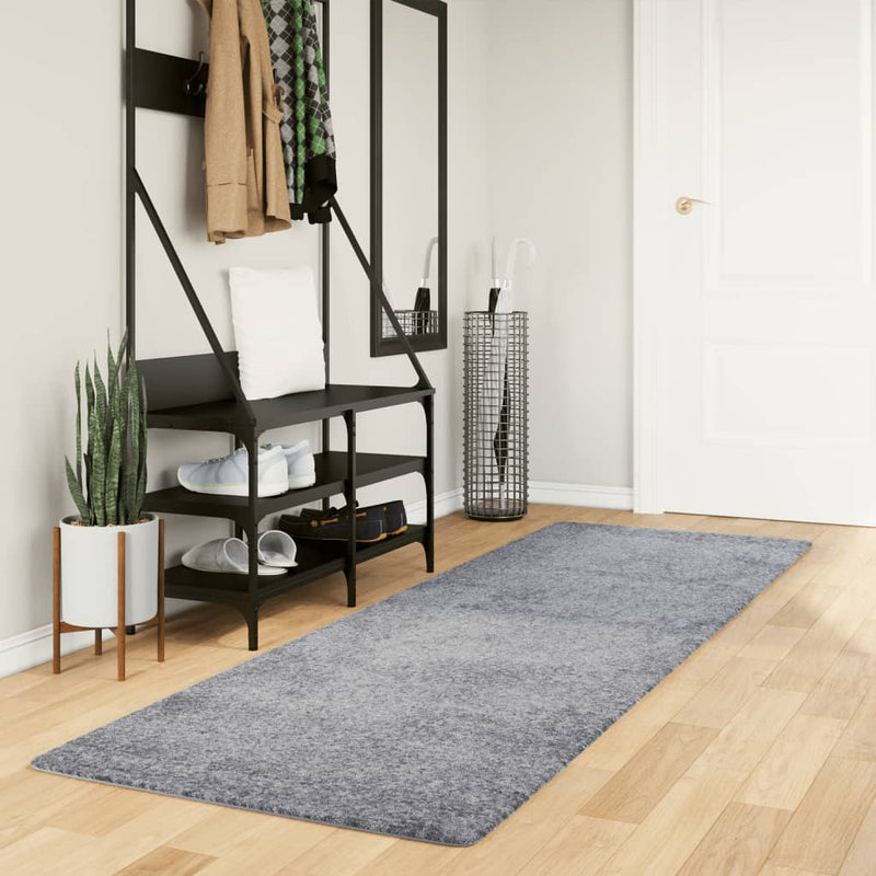 Vloerkleed Pamplona Shaggy Hoogpolig Modern Blauw