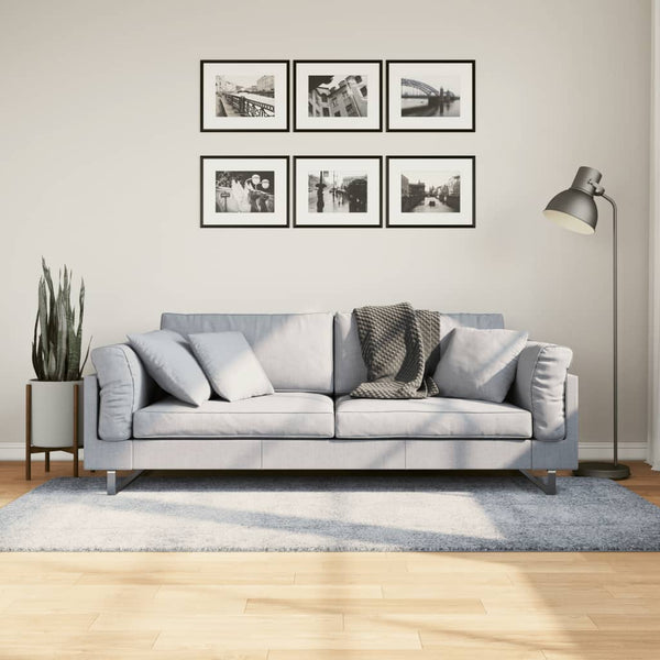 Vloerkleed Pamplona Shaggy Hoogpolig Modern Blauw