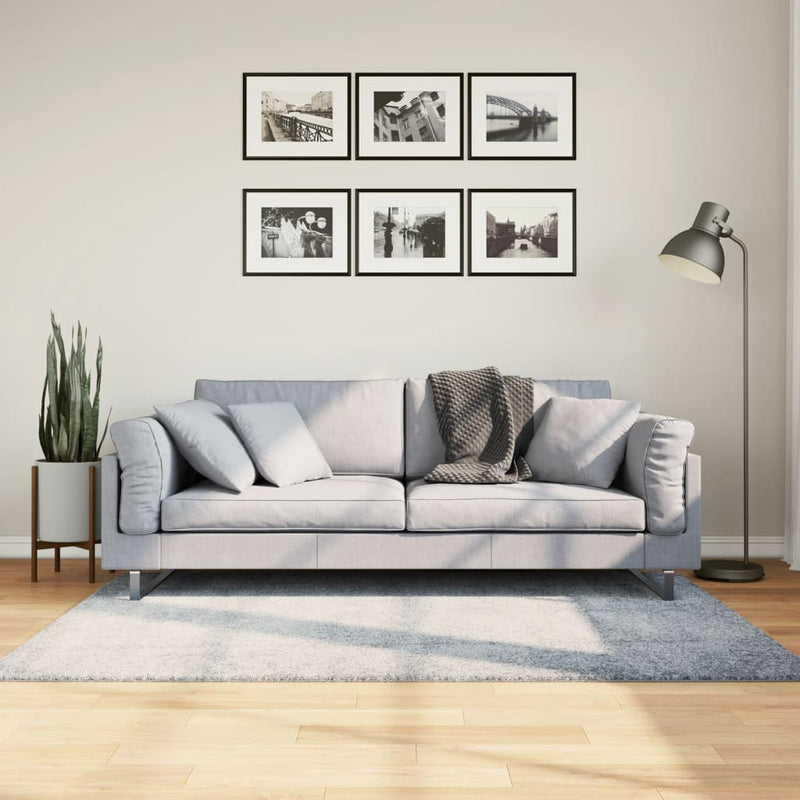 Vloerkleed Pamplona Shaggy Hoogpolig Modern Blauw