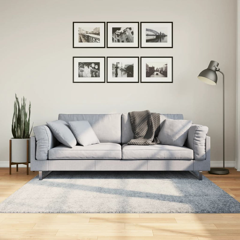 Vloerkleed Pamplona Shaggy Hoogpolig Modern Blauw