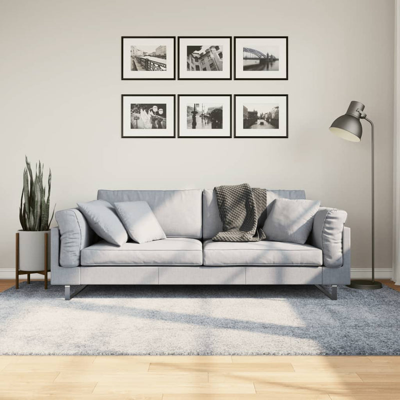 Vloerkleed Pamplona Shaggy Hoogpolig Modern Blauw