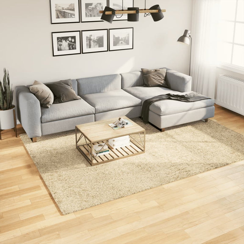 Vloerkleed Pamplona Shaggy Hoogpolig Modern Kleur Goud