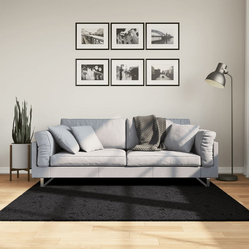 Vloerkleed Oviedo Laagpolig Zwart