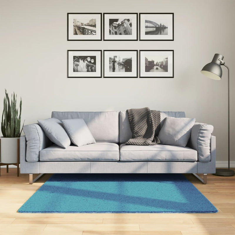 Vloerkleed Oviedo Laagpolig Turquoise