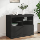 Dressoir Bruin 81 X 37 X 67 Cm Bewerkt Hout