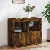 Dressoir Bruin 81 X 37 X 67 Cm Bewerkt Hout