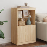 Dressoir Bruin 60 X 37 X 100 Cm Bewerkt Hout