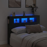 Led Hoofdbord 140 X 18,5 X 103,5 Cm Bewerkt Hout