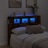 Led Hoofdbord 140 X 18,5 X 103,5 Cm Bewerkt Hout