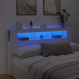 Led Hoofdbord 140 X 18,5 X 103,5 Cm Bewerkt Hout