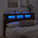 Led Hoofdbord 140 X 18,5 X 103,5 Cm Bewerkt Hout