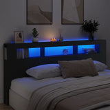Led Hoofdbord 140 X 18,5 X 103,5 Cm Bewerkt Hout