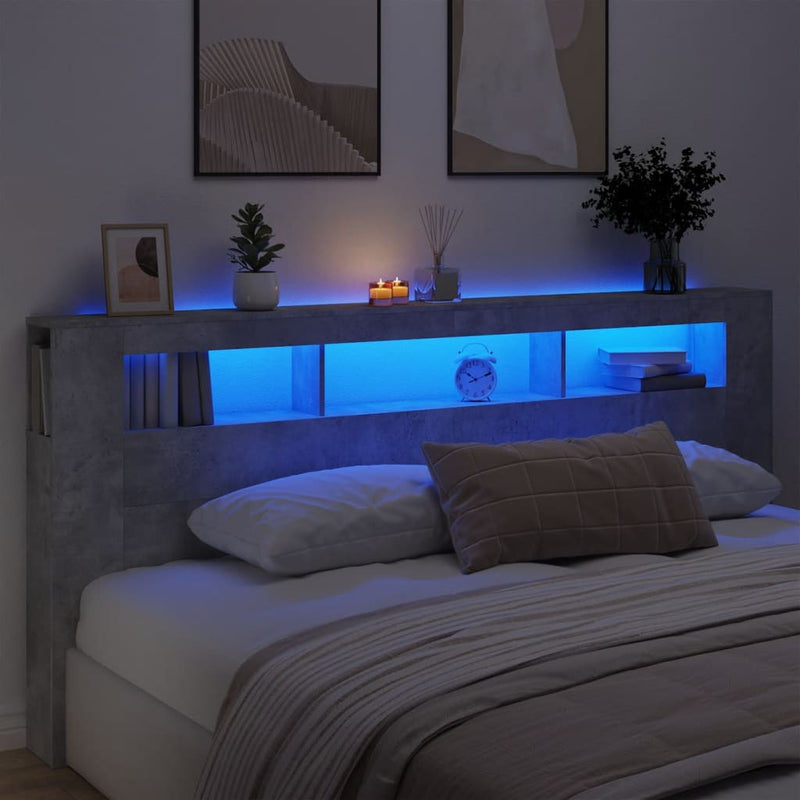 Led Hoofdbord 140 X 18,5 X 103,5 Cm Bewerkt Hout
