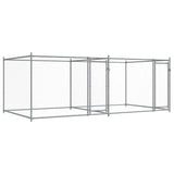 Hondenhok Met Deuren 4X2X1,5 M Gegalvaniseerd Staal Grijs