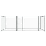 Hondenhok Met Deuren 4X2X1,5 M Gegalvaniseerd Staal Grijs