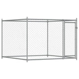 Hondenhok Met Deuren 6X2X1,5 M Gegalvaniseerd Staal Grijs