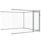 Hondenhok Met Deuren 6X2X1,5 M Gegalvaniseerd Staal Grijs