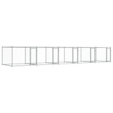 Hondenhok Met Deuren 10X2X1,5 M Gegalvaniseerd Staal Grijs