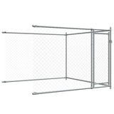 Hondenhok Met Deuren 10X2X1,5 M Gegalvaniseerd Staal Grijs