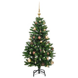 Kunstkerstboom Met Scharnieren 150 Led's En Kerstballen