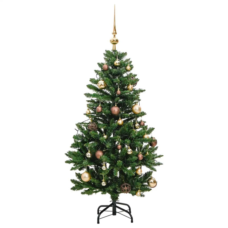 Kunstkerstboom Met Scharnieren 150 Led's En Kerstballen